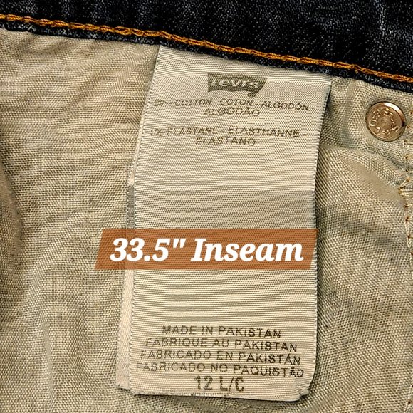 Womens Levi's 515 Bootcut Jeans, Size 12L, Blue - Picture 3 of 7